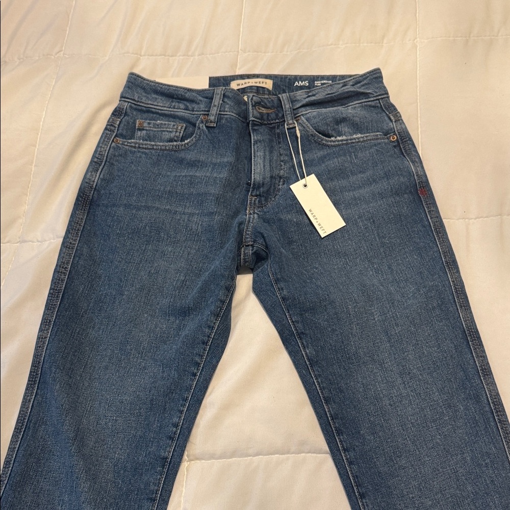 Warp + Weft Deep Blue Slim Jeans